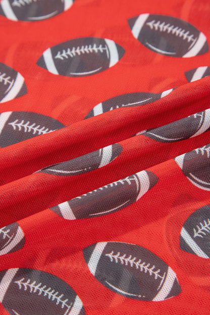 Game Day Sheer Mesh Long Sleeve Top