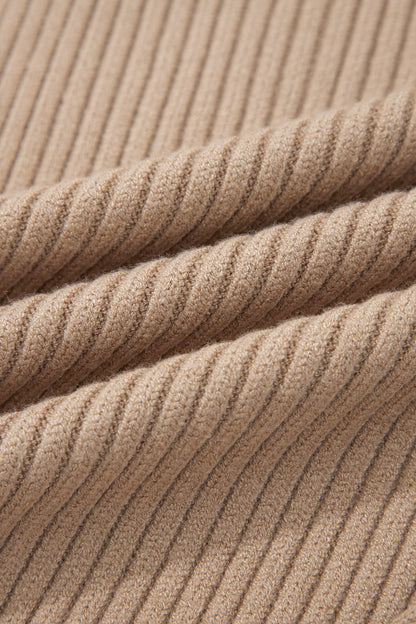 Western Horseshoe Ribbed Knit Sweater Top