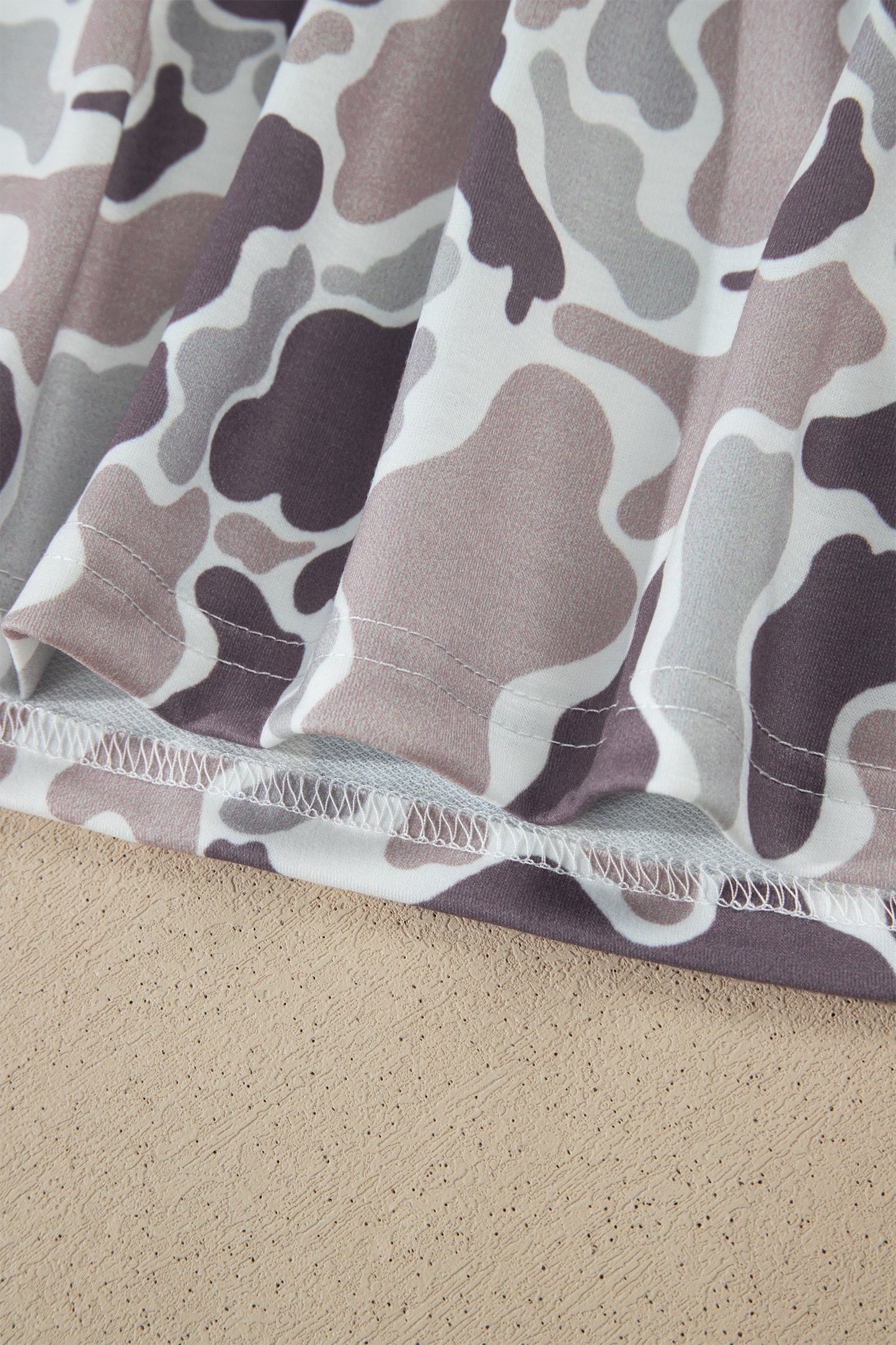 Abstract Camo Drawstring Elastic Waist Mini Skort