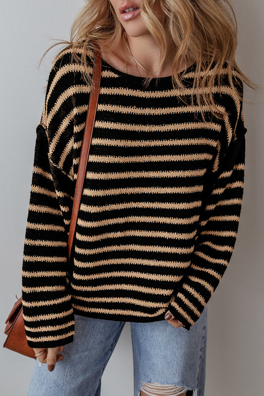 Stripe Drop Shoulder Sweater