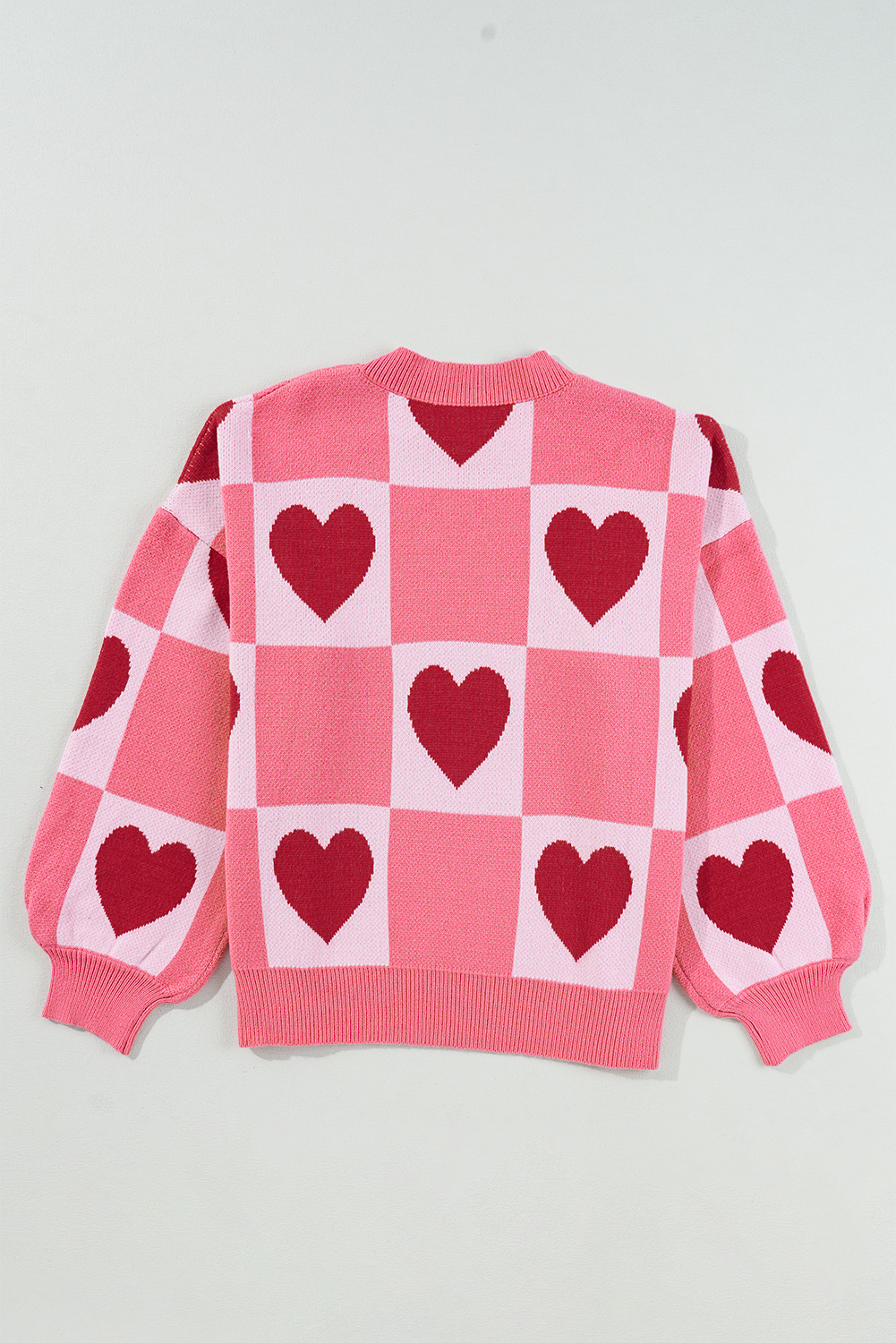 Plus Size Heart Drop Shoulder Sweater