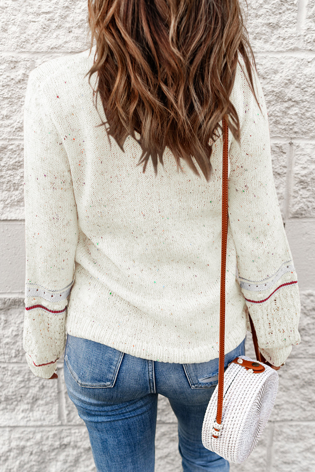 Speckled Long Sleeve Sweater