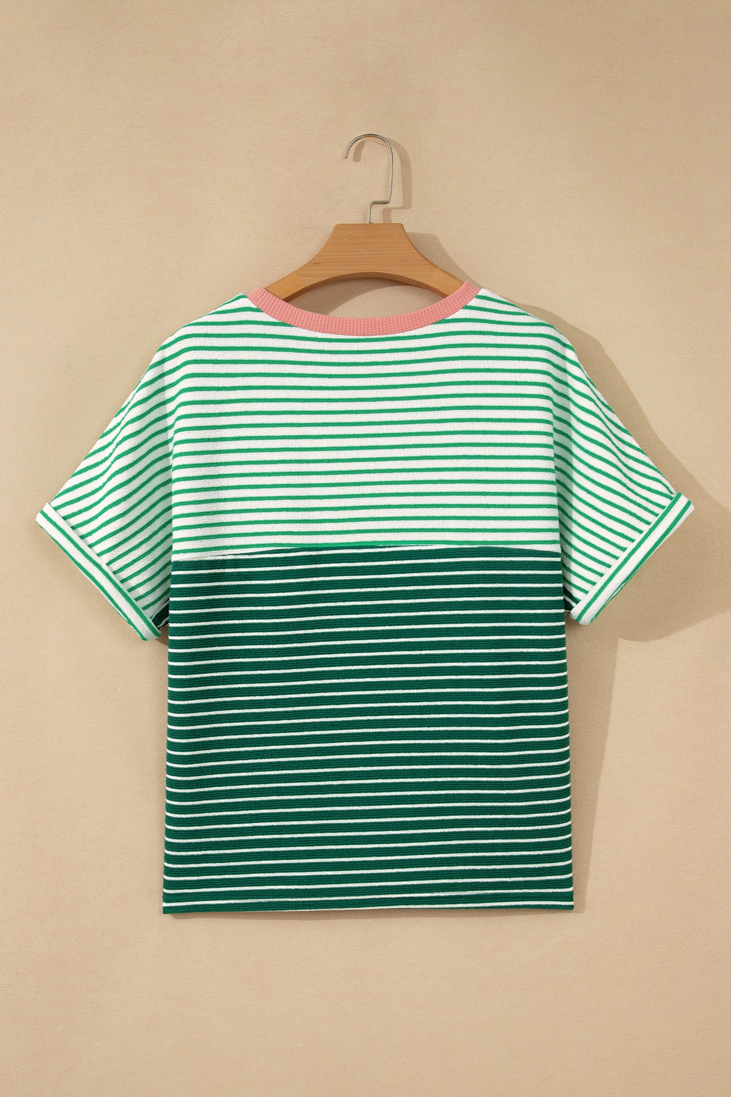 Stripe Colorblock Chest Pocket Short Sleeve Tee
