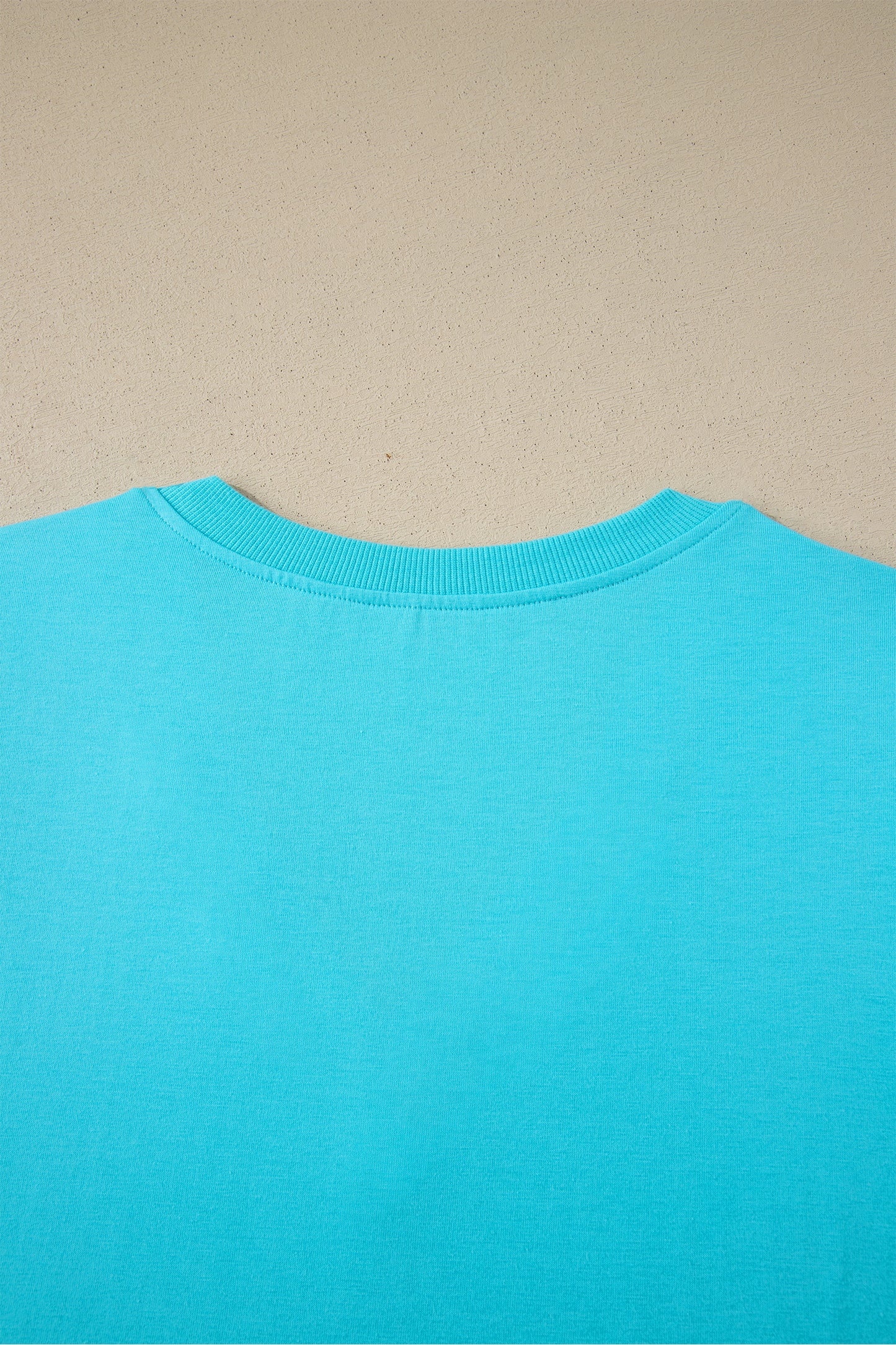 Solid V-Neck Short Puff Sleeve Blouse