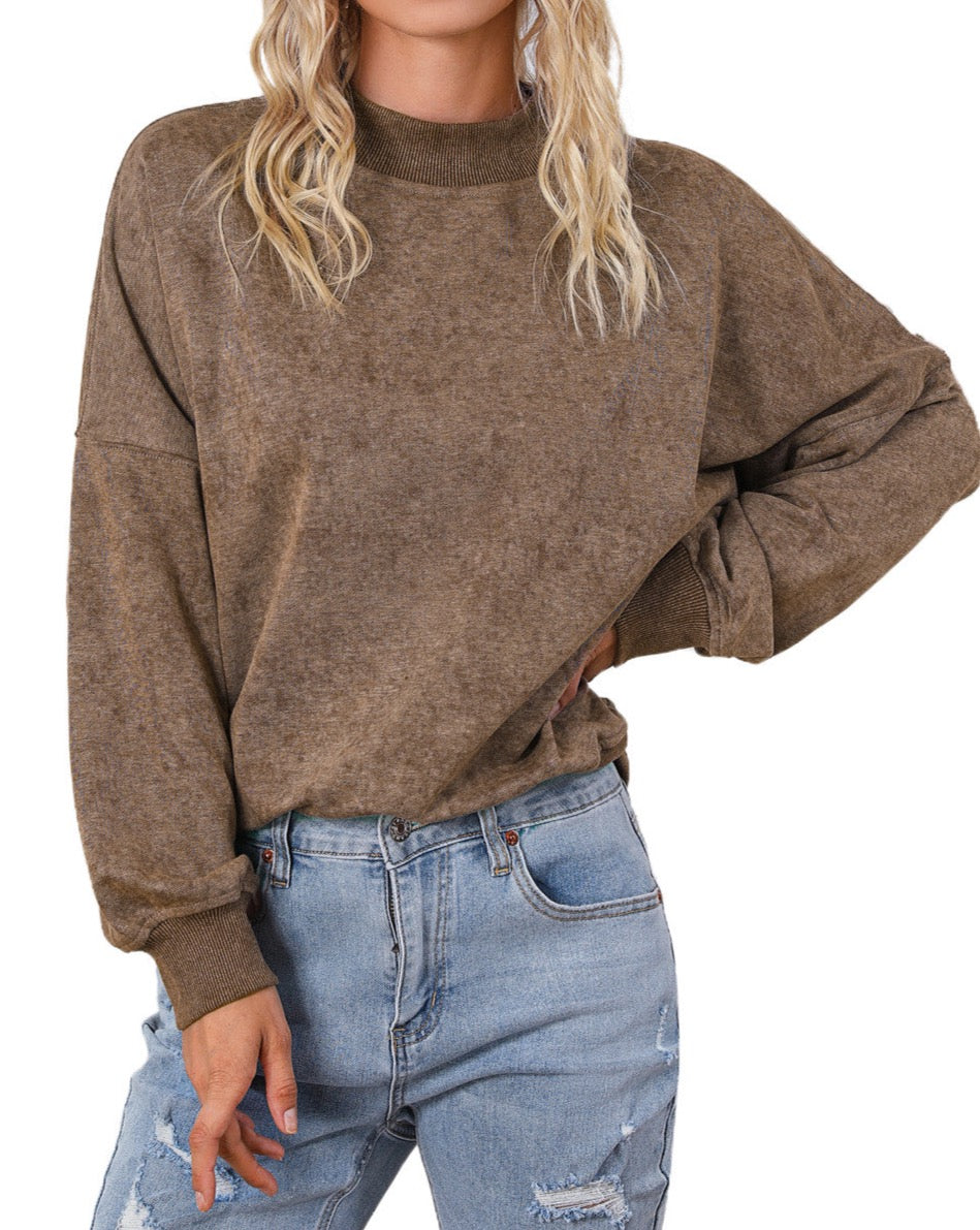 Drop Shoulder Crewneck Sweatshirt