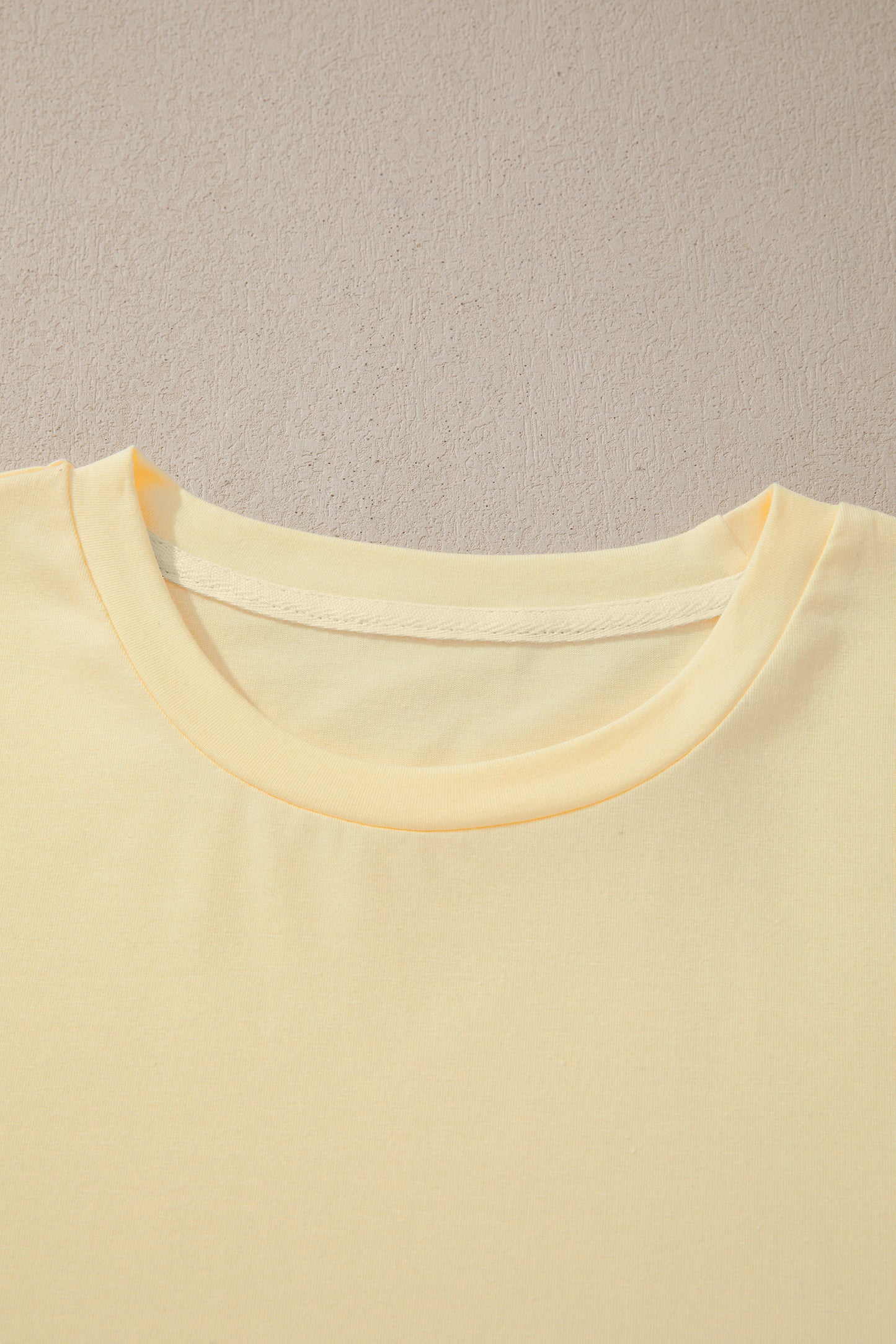 Solid Short Sleeve Crew Neck Tee