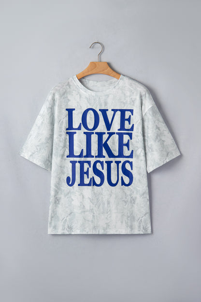 Love Like Jesus Camo Oversize Graphic T-Shirt