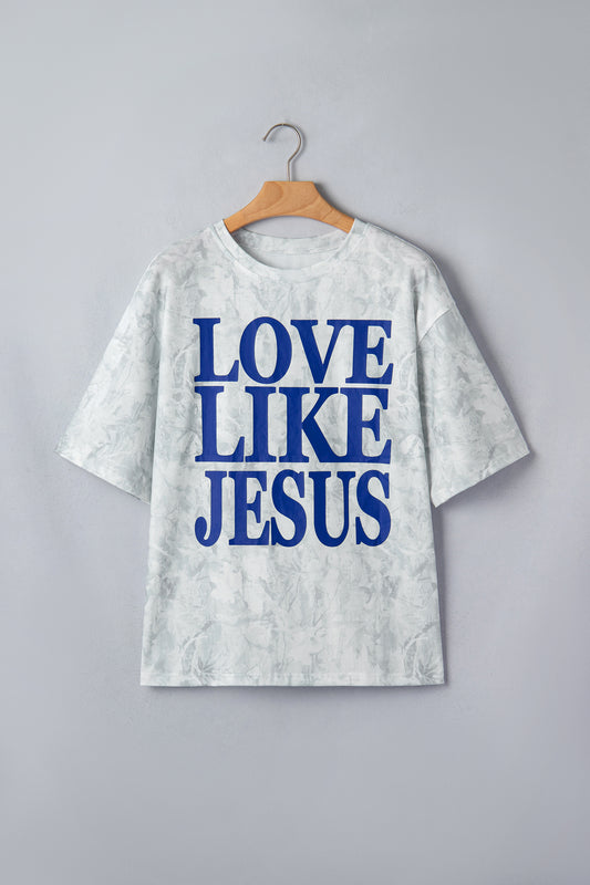 Love Like Jesus Camo Oversize Graphic T-Shirt