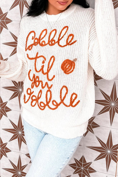 Gobble Wobble Crochet Sweater Plus Size