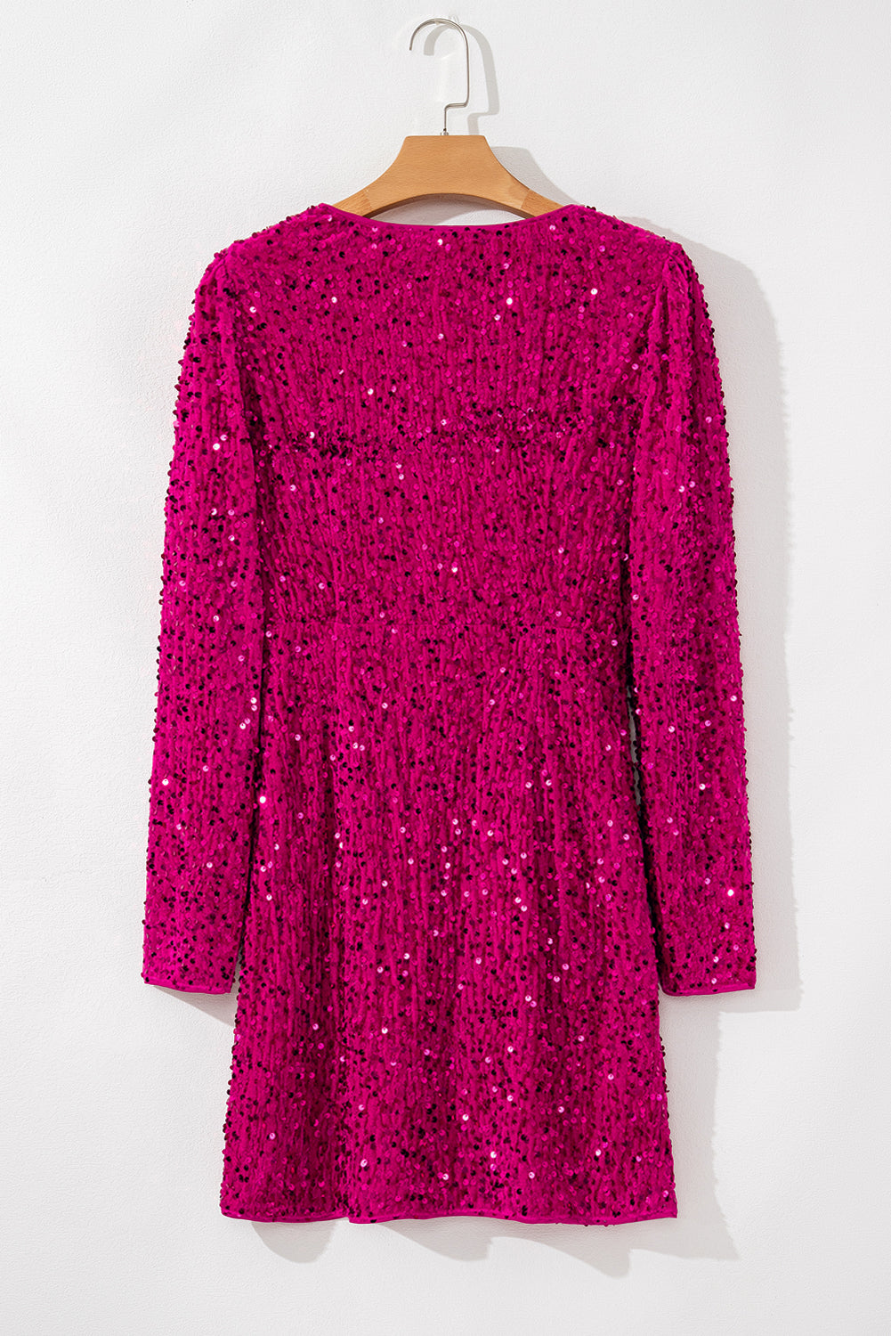 Velvet Sequin Wrapped Mini Dress