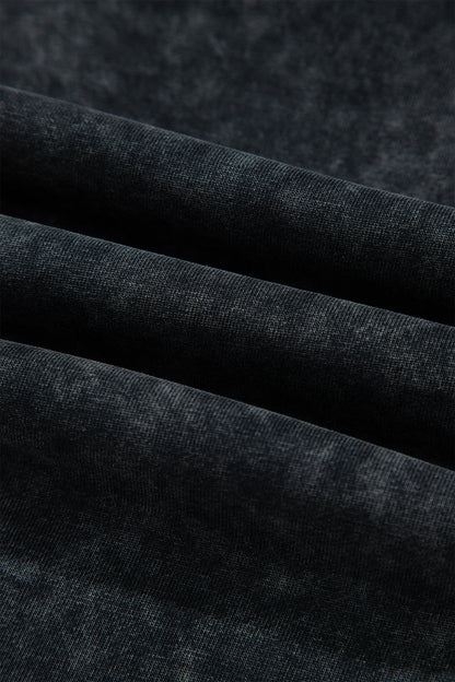 Mineral Wash Raw Seam Drawstring Waist Barrel Pants