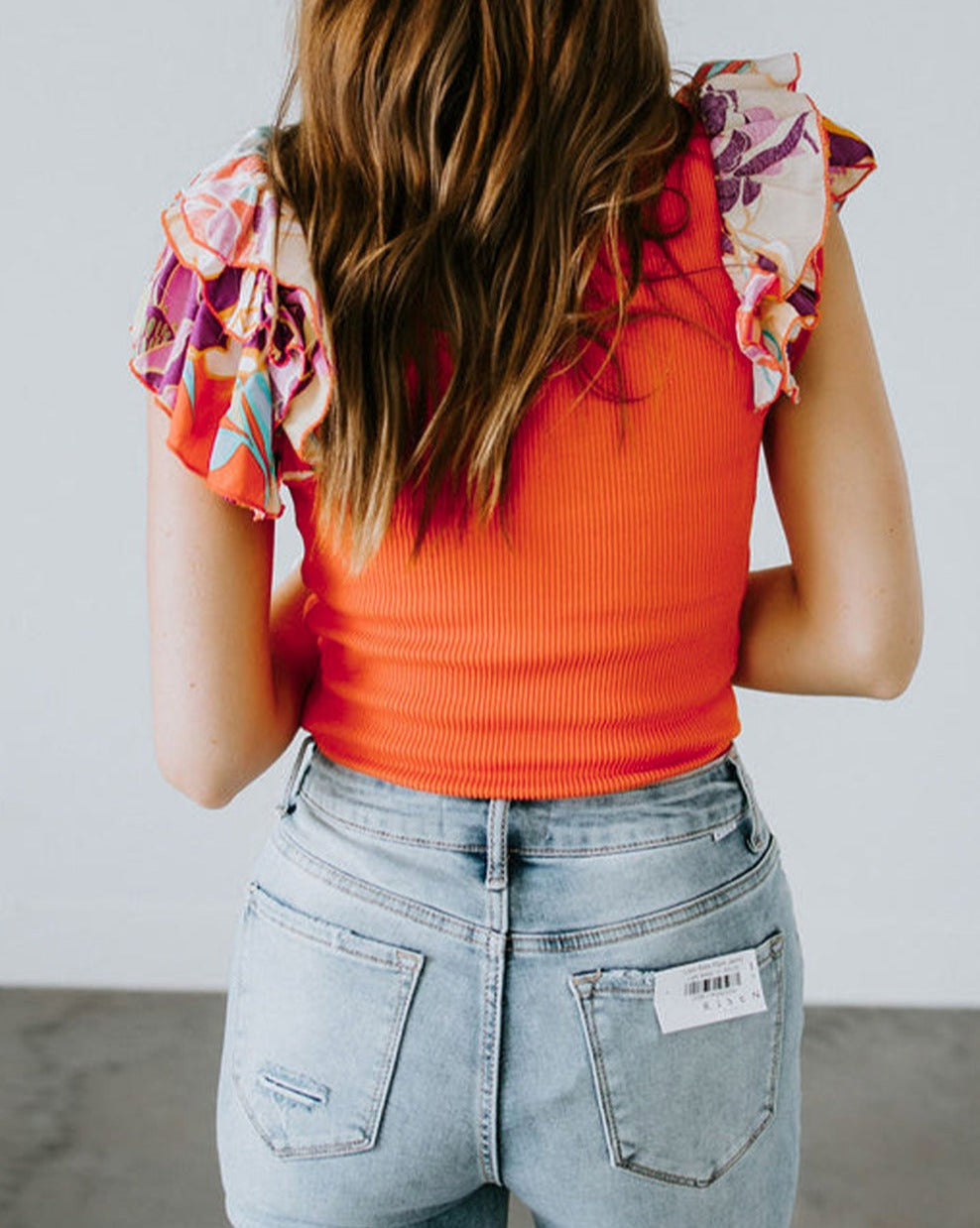 Ribbed Ruffle Short Sleeve Bodysuit