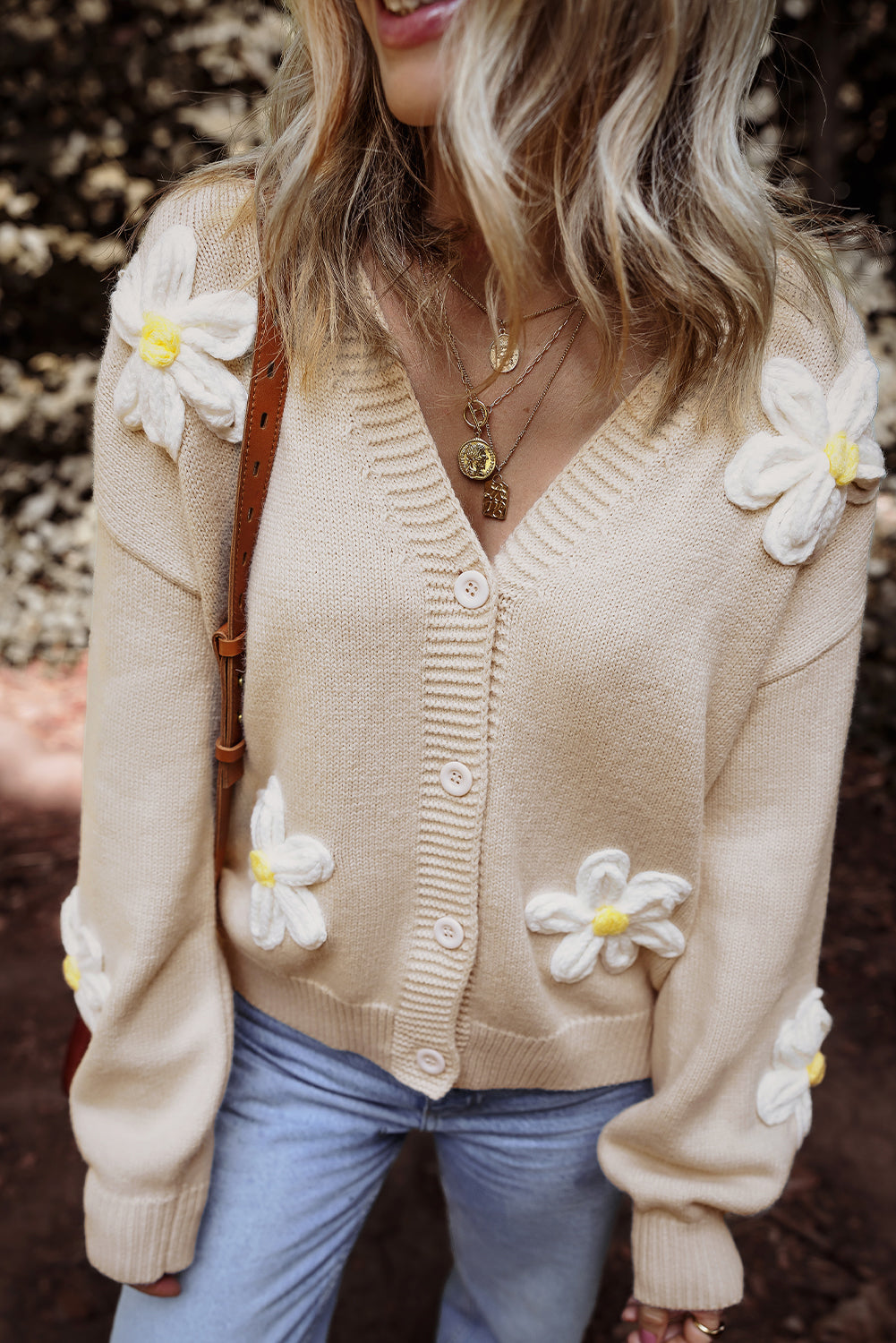 Floral Buttoned Front Cardigan