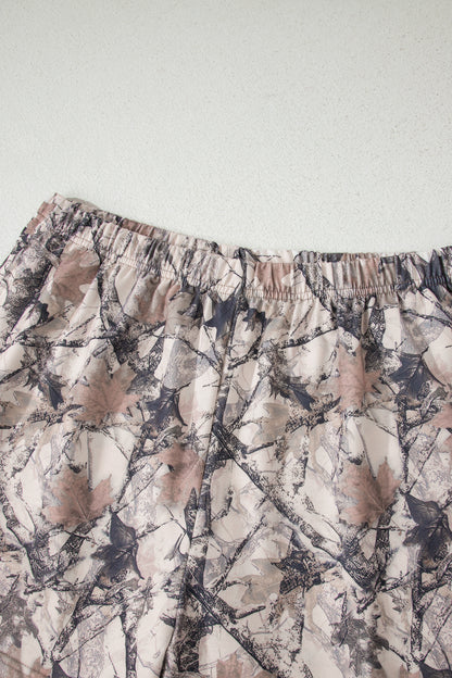 Woodland Camo Long Sleeve Top & Short Set