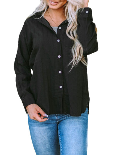 Stripe Buttoned Long Sleeve Shirt