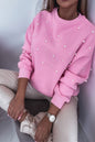 Pearl Beaded Crewneck Sweatshirt