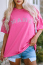 Rhinestone MAMA Short Sleeve T-Shirt