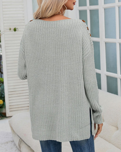 Oversized Drop Shoulder Sweater