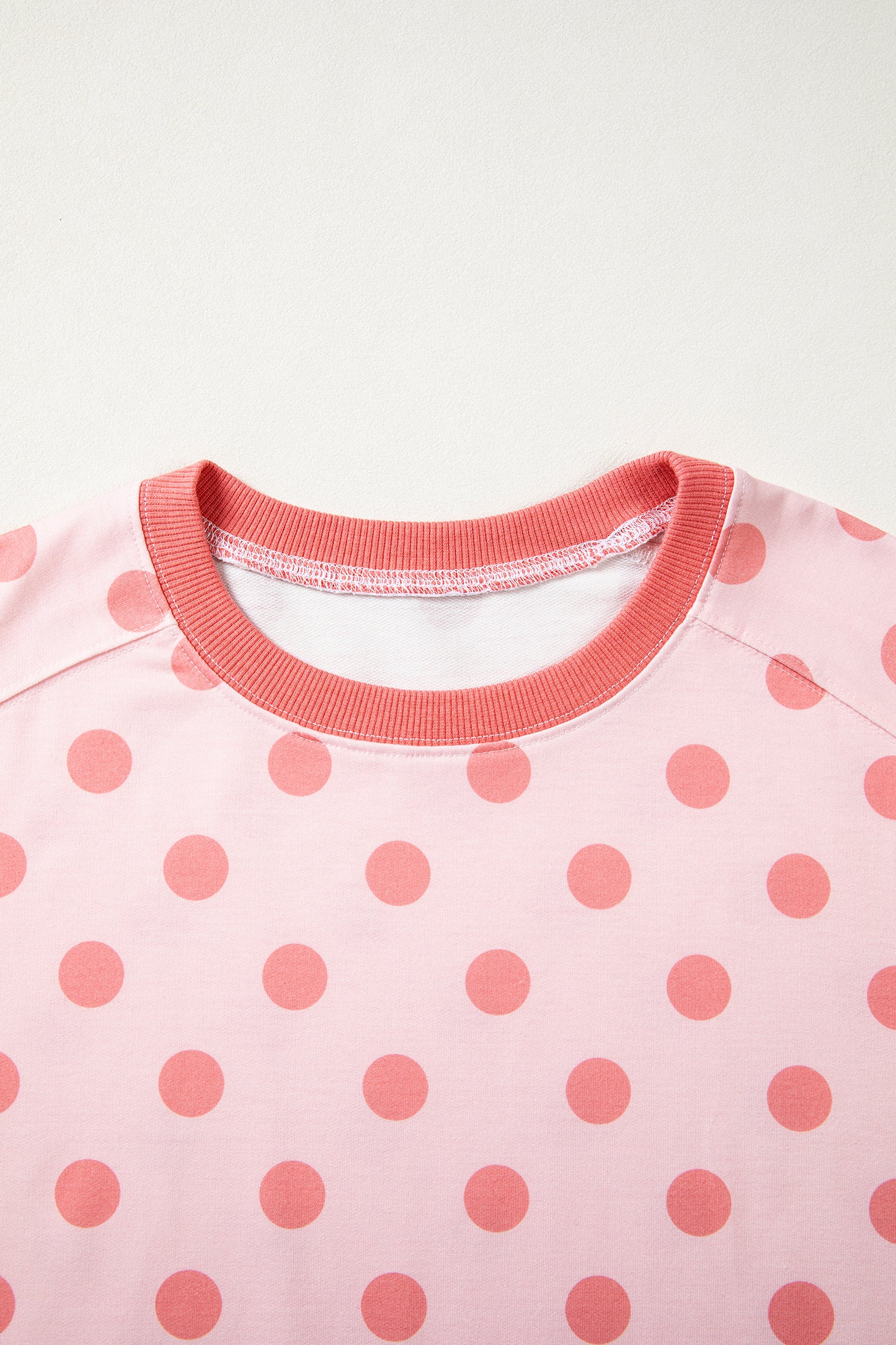 Colorblock Polka Dot Short Sleeve Tee