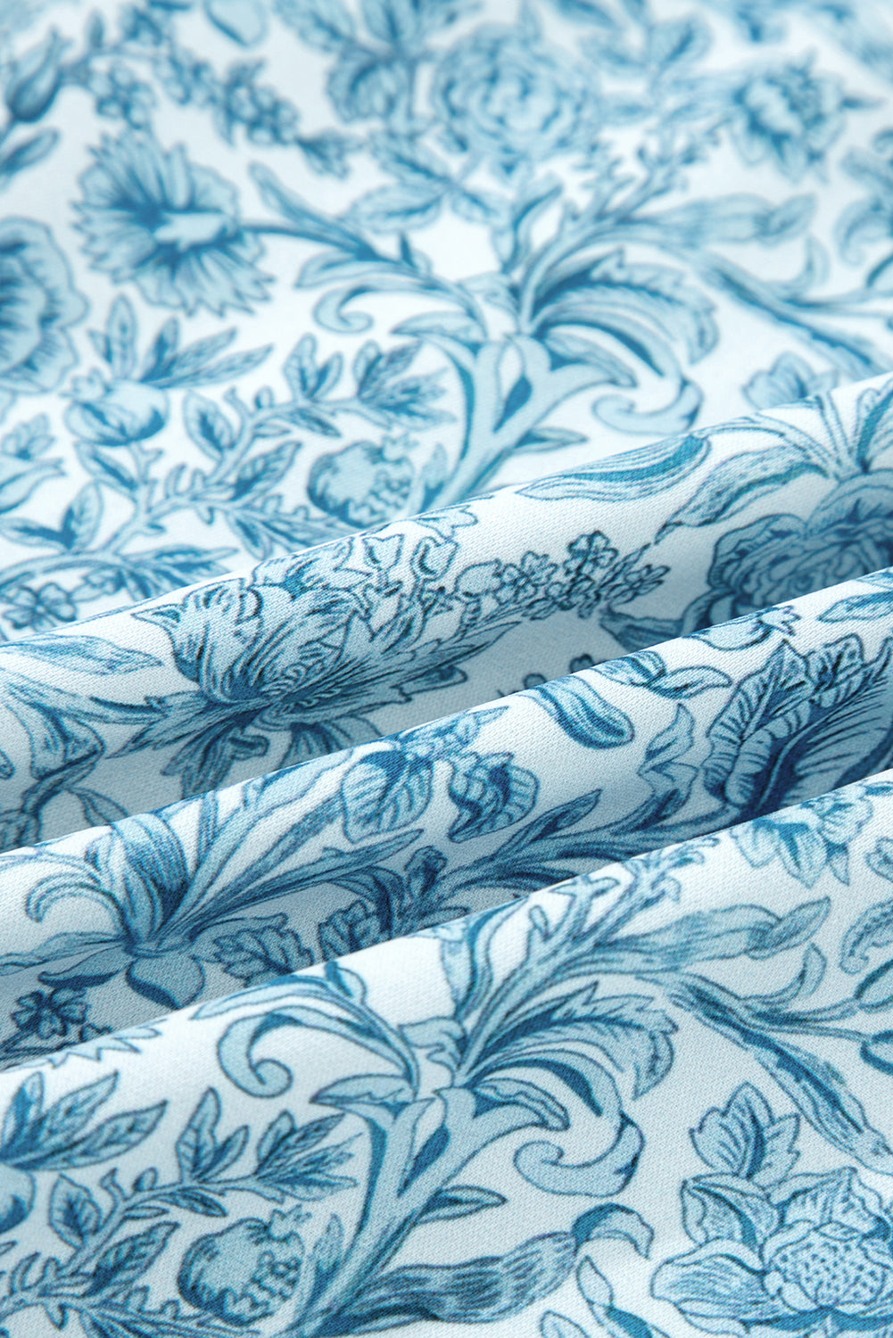 Floral Puff Sleeve Button-Up Shirt