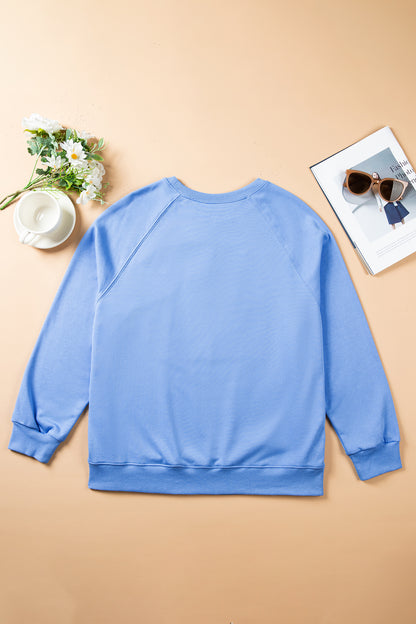 Plus Size Kansas City Gingham Letter Print Sweatshirt
