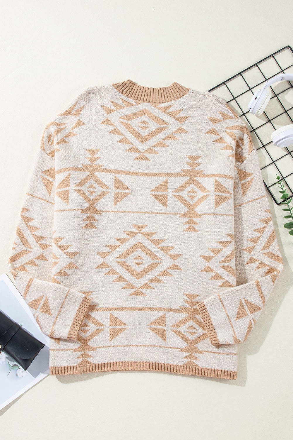 Western Aztec Sweater Plus Size