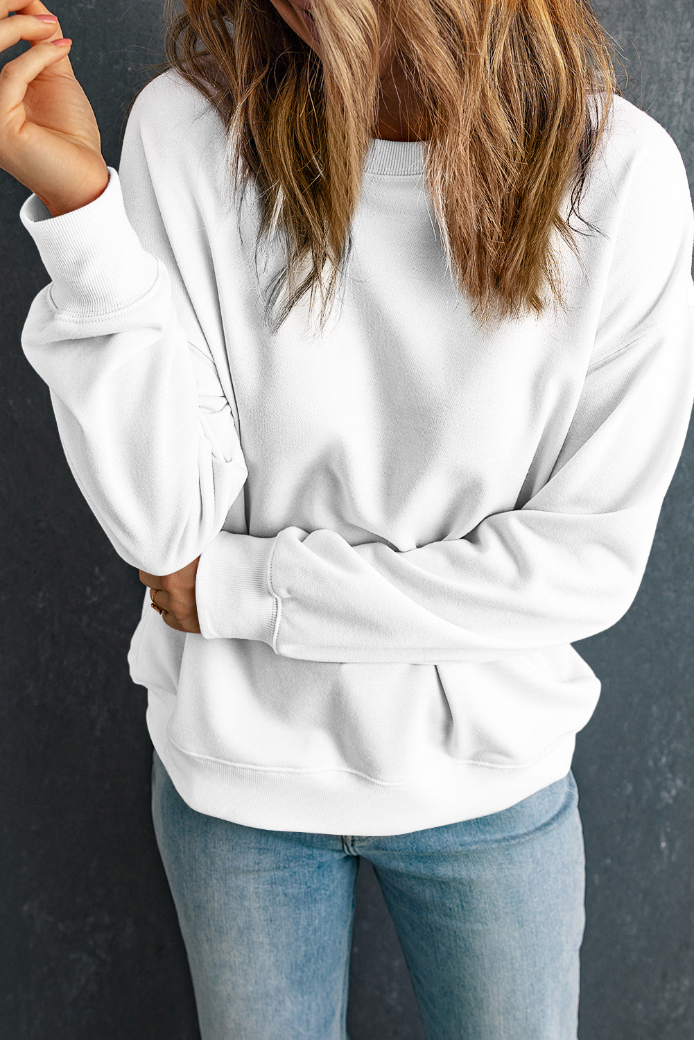 Crewneck Long Sleeve Pullover Sweatshirt