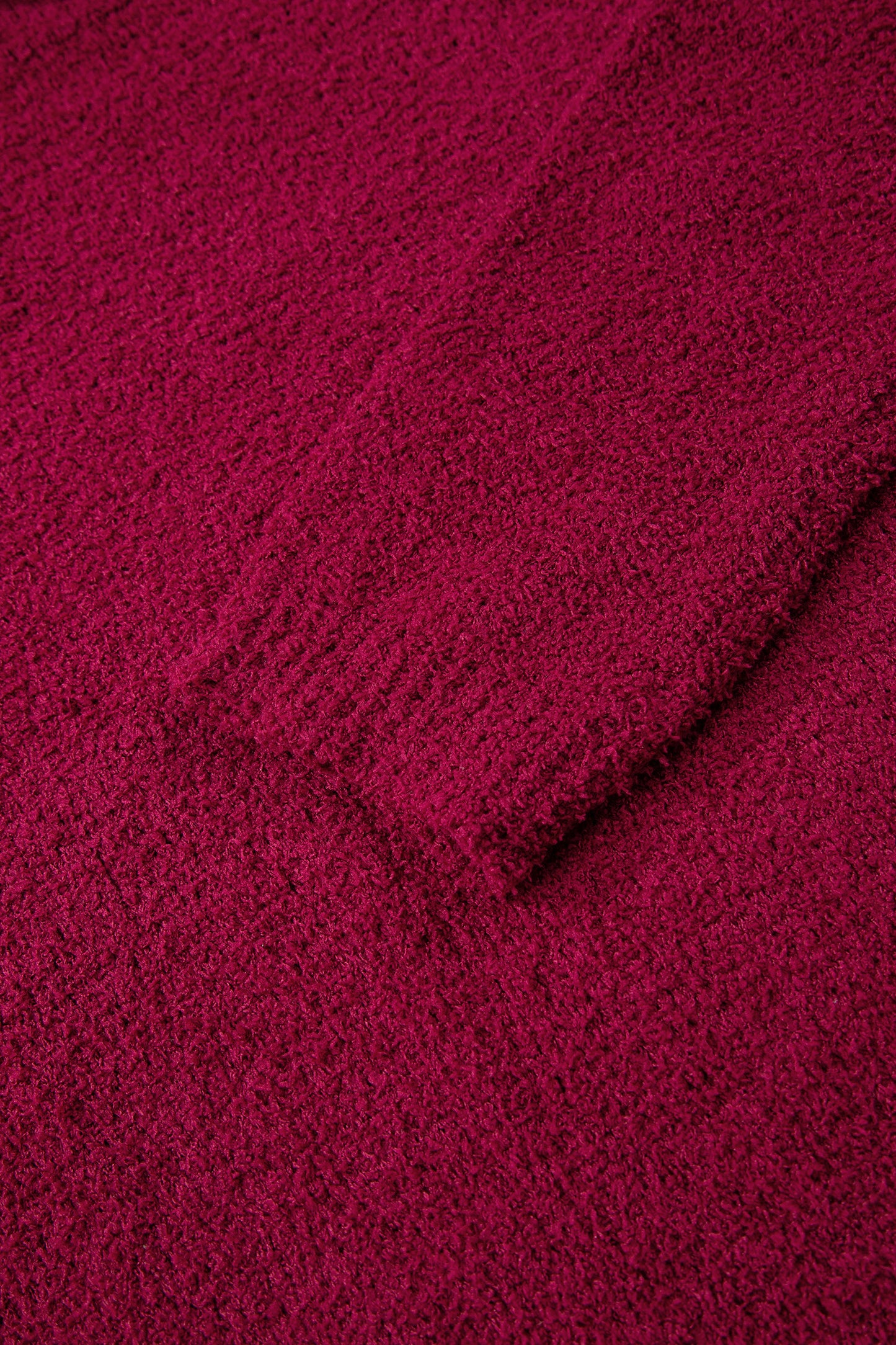 Solid Popcorn Knit Mock Neck Sweater