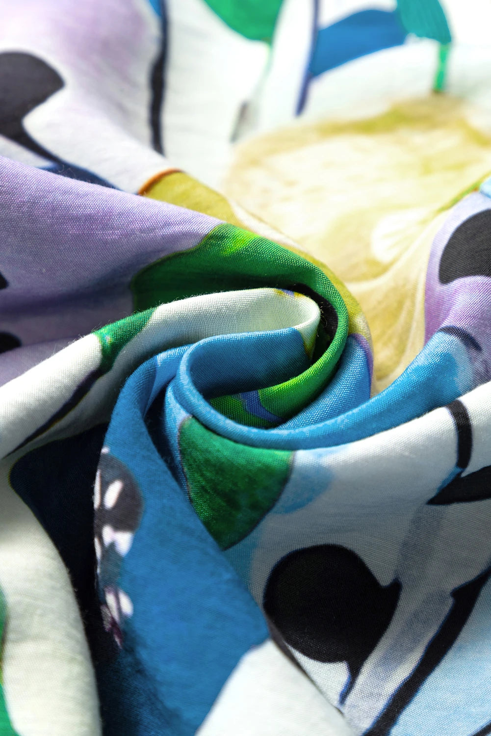 Floral Slit V-Neck Short Sleeve Blouse