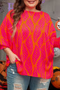 Tropical Smocked 3/4 Sleeve Blouse Plus Size