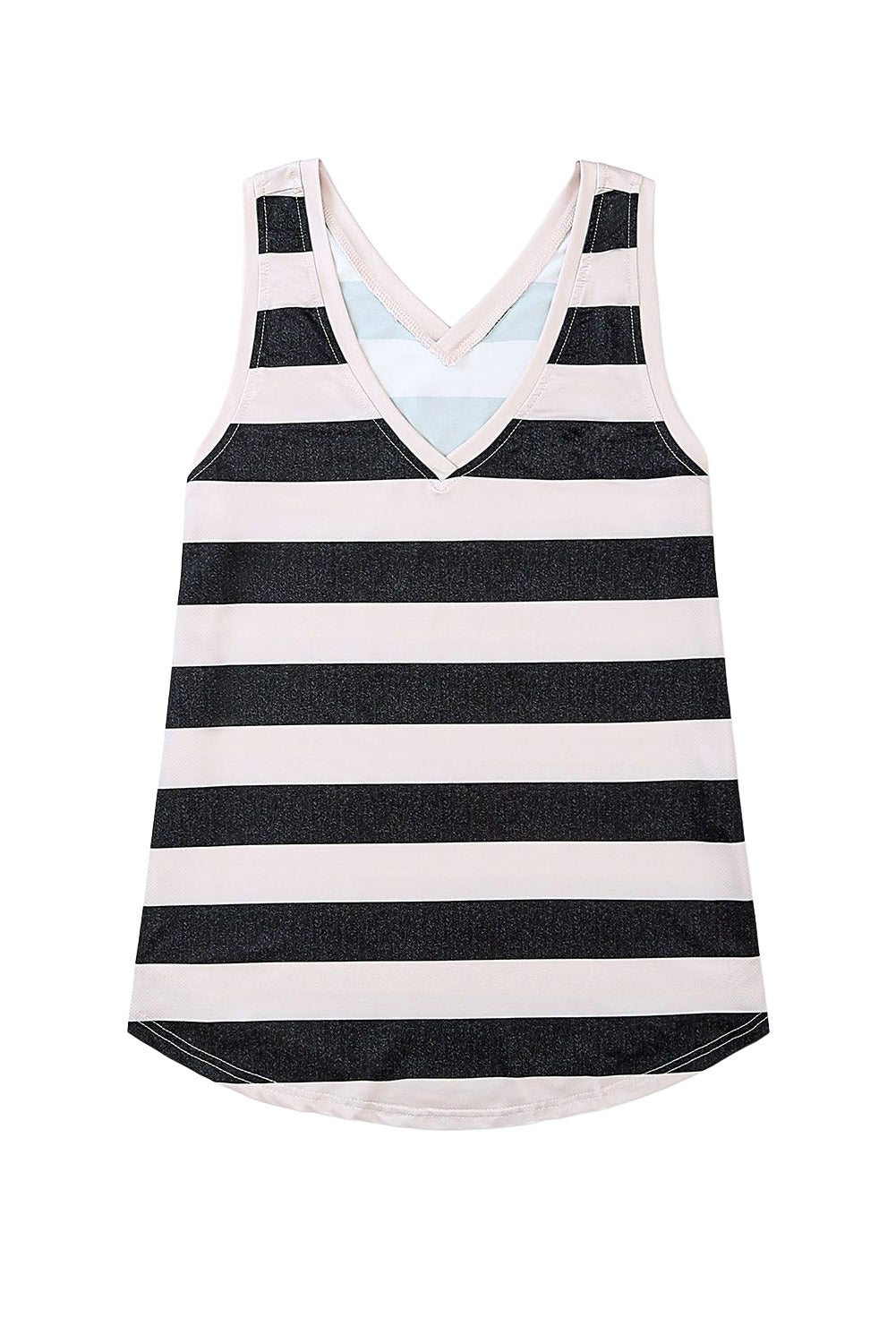 Stripe V-Neck Tank Top