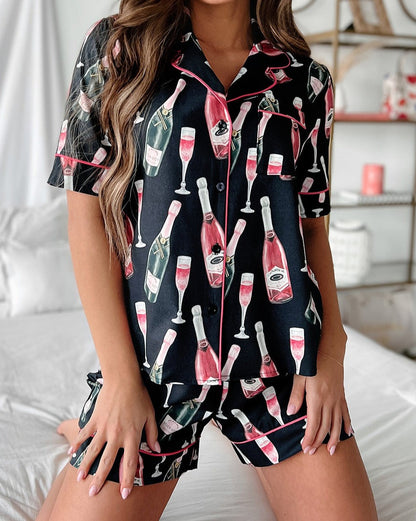 Champagne Two Piece Pajama Set