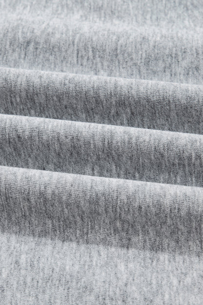 Bow Applique Drop Sleeve Round Neck Sweatshirt