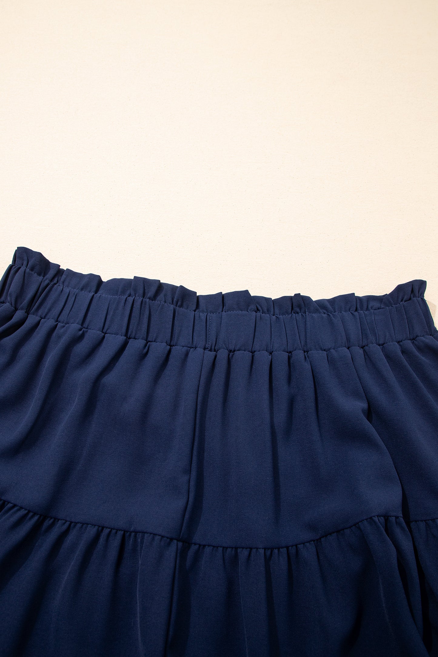 Plus Size Boho Frilled Elastic Waist Shorts