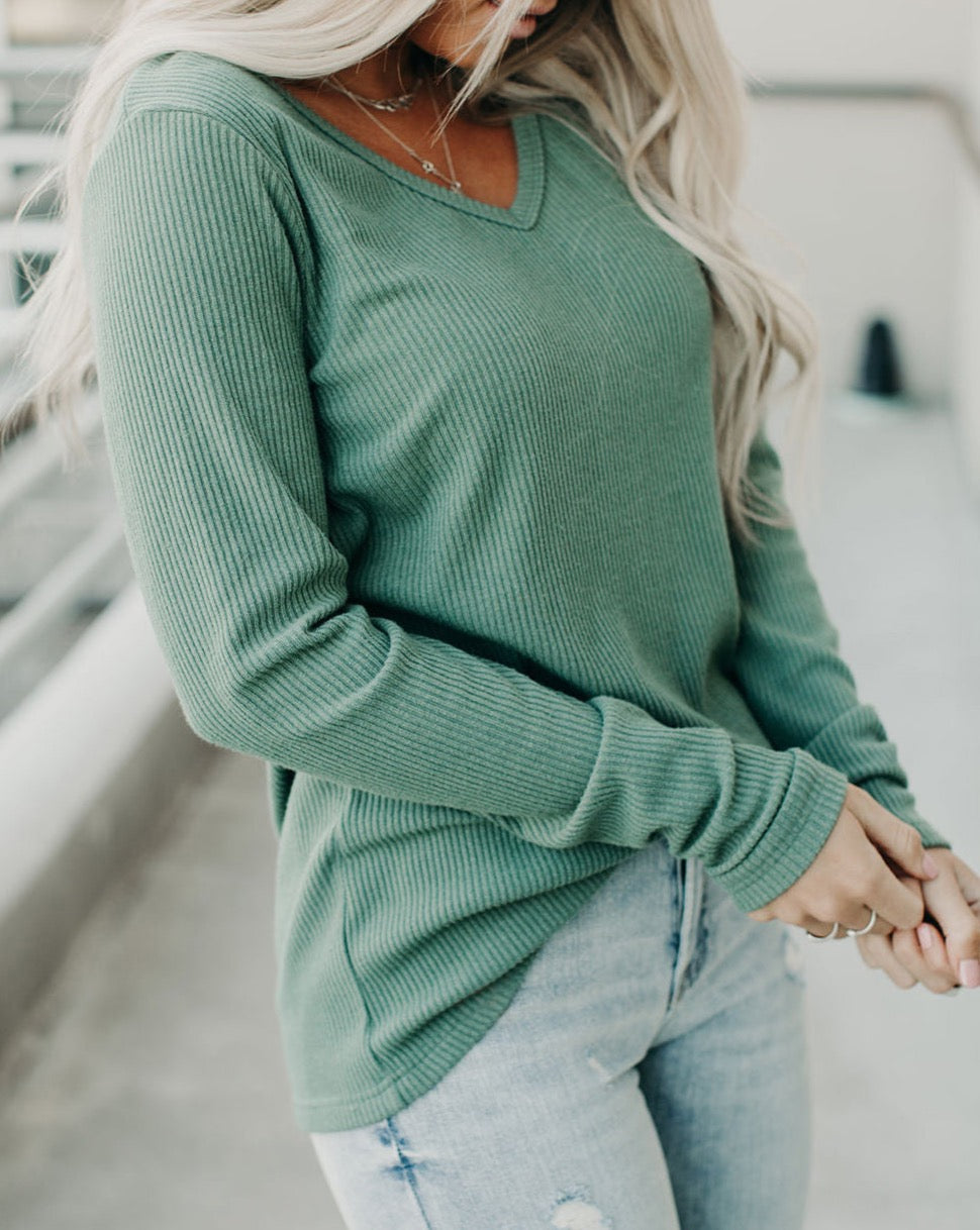 Everyday Ribbed Long Sleeve Top