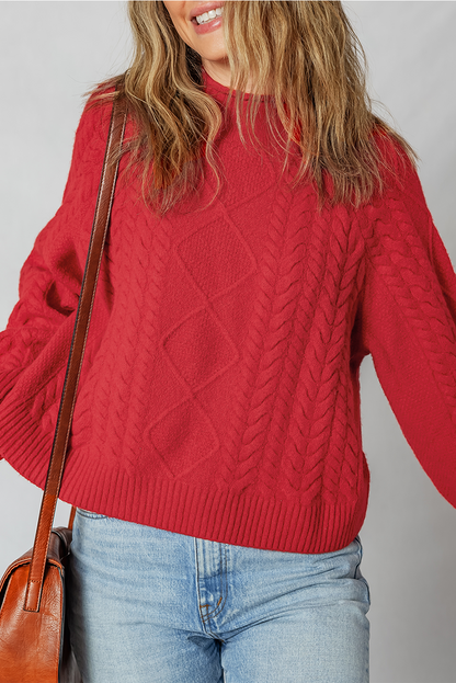 Cable Knit Long Sleeve Sweater