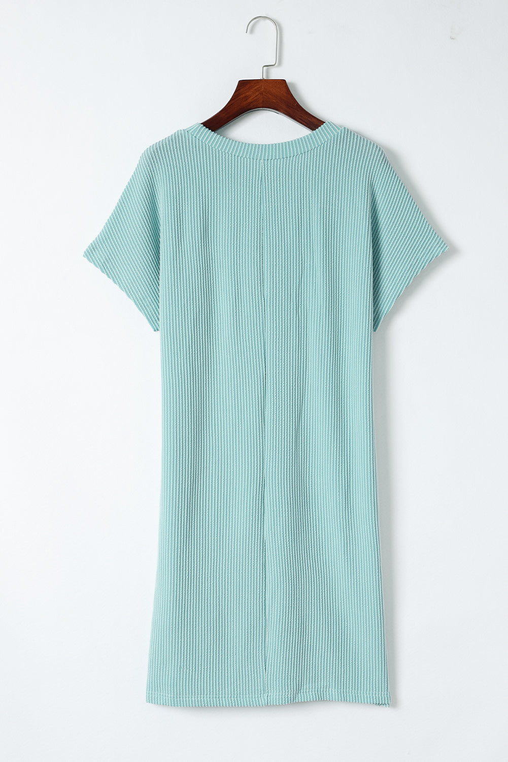 Ribbed Chest Pocket T-Shirt Dress