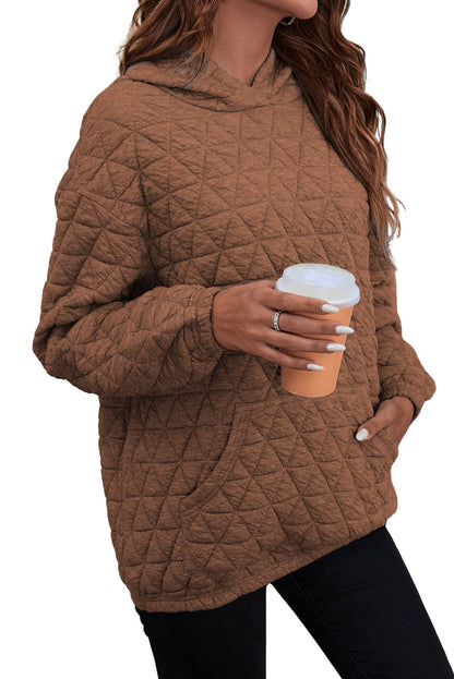 Quilted Kangaroo Pocket Hoodie