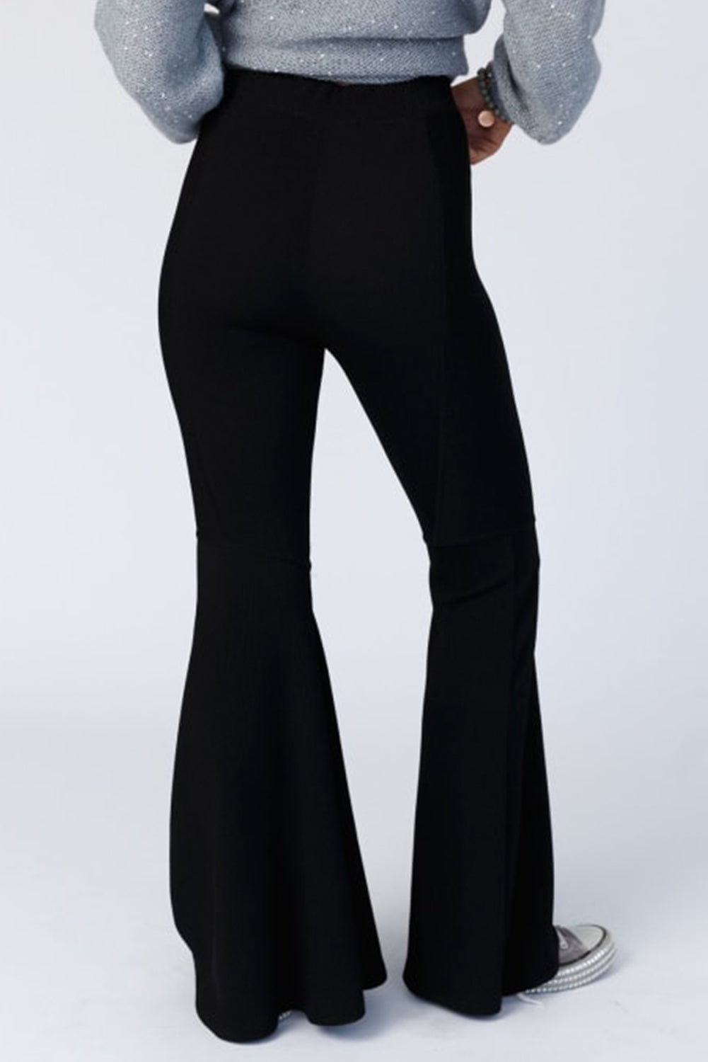 Ribbed High Waist Flare Pants