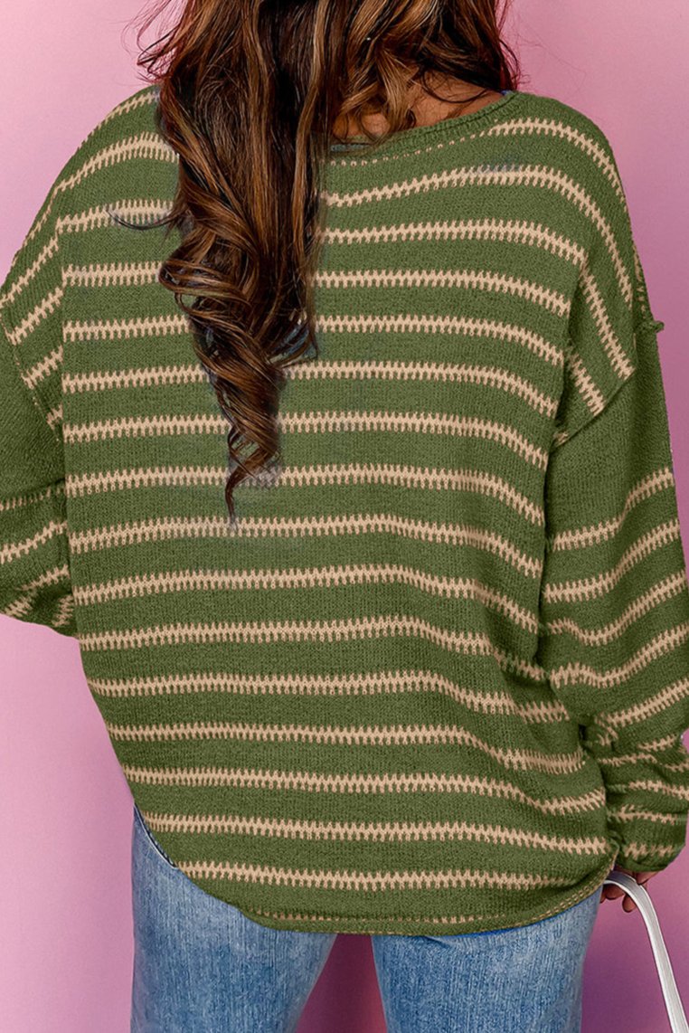 Stripe Drop Shoulder Sweater