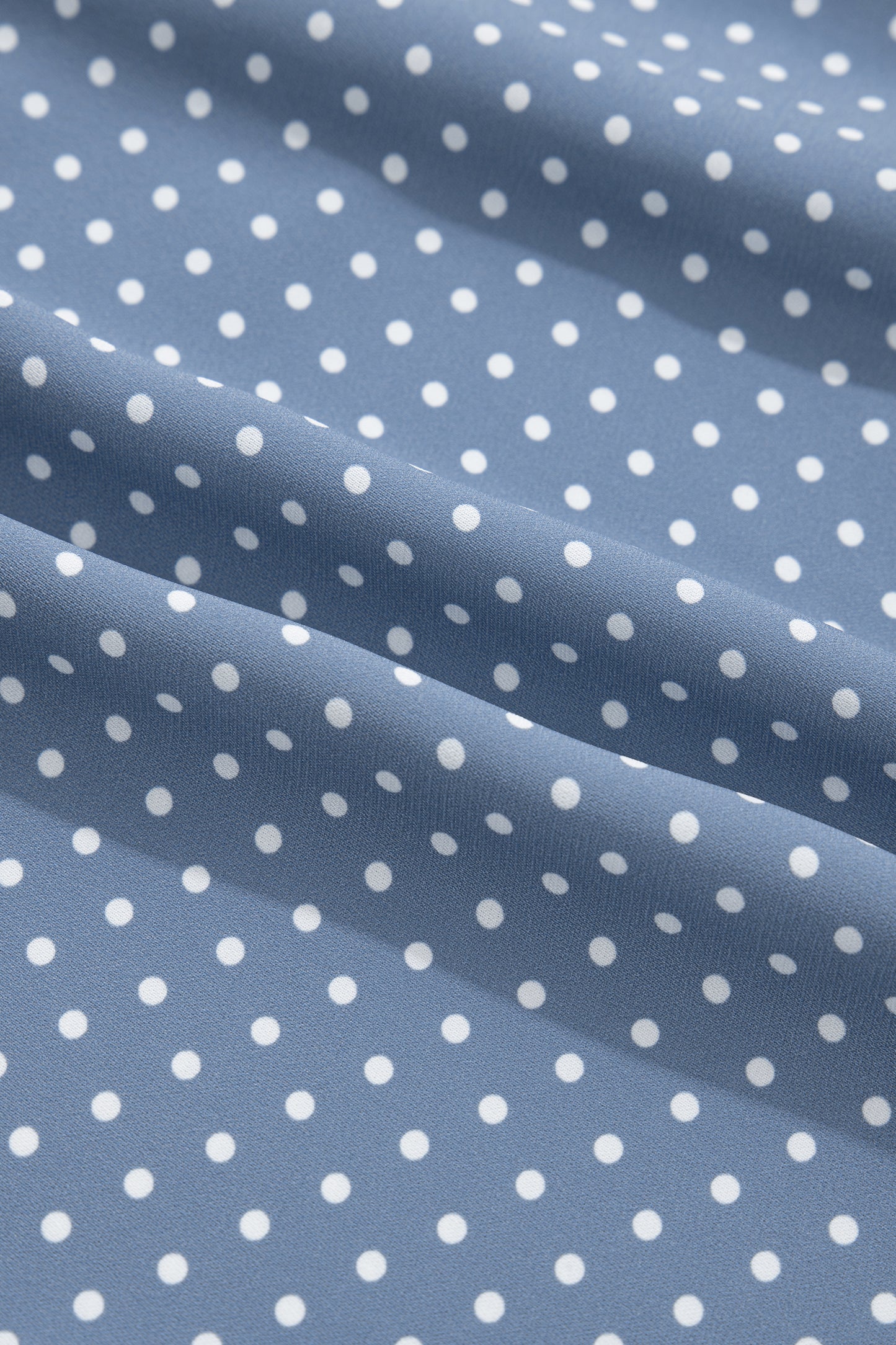 Polka Dot Cuffed Short Sleeve Buttoned Shirt