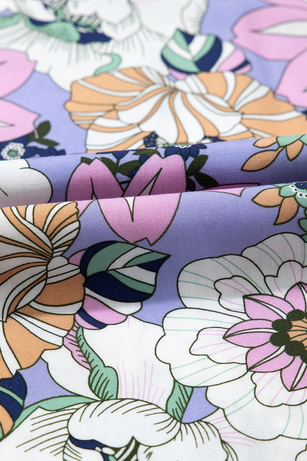 Floral Smocked High Waist Square Neck Jumpsuit