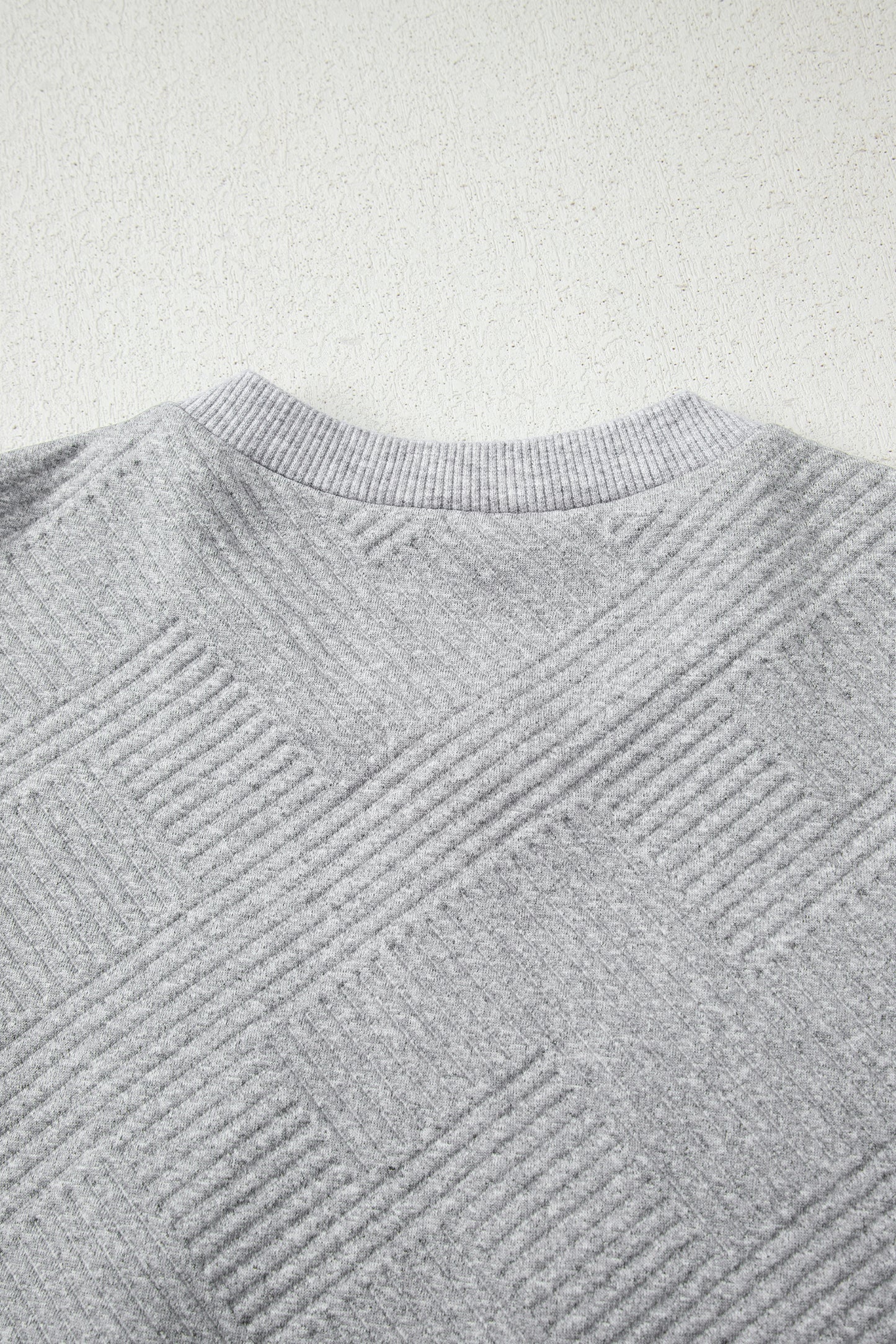 Textured Half-Zip Long Sleeve Sweatshirt