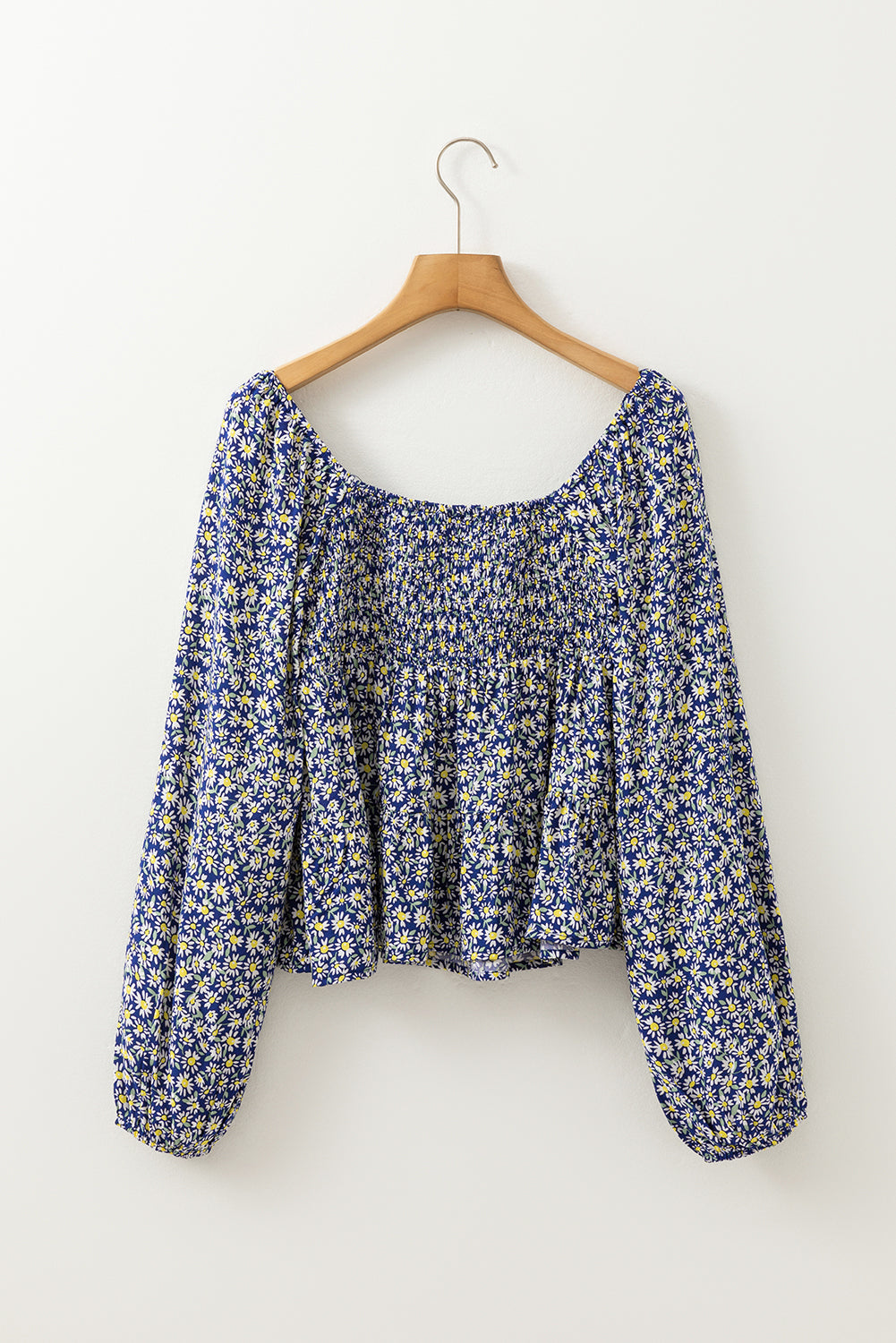 Boho Floral Square Neck Blouse