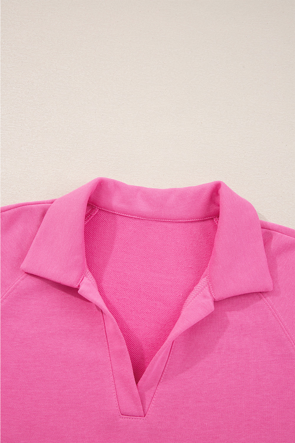 Solid Collared Top and Central Seam Pants Set