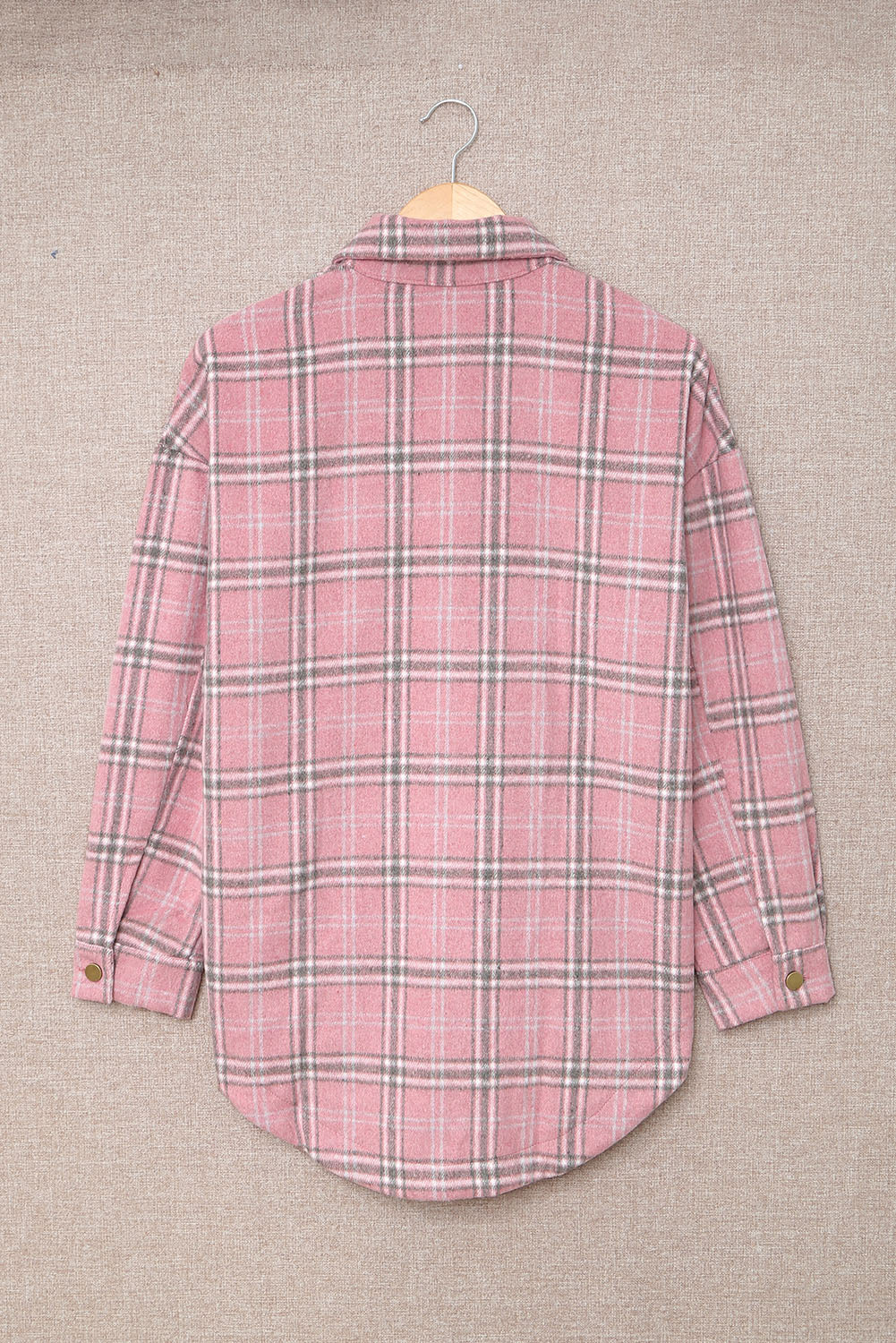 Plaid Buttoned Shirt Coat