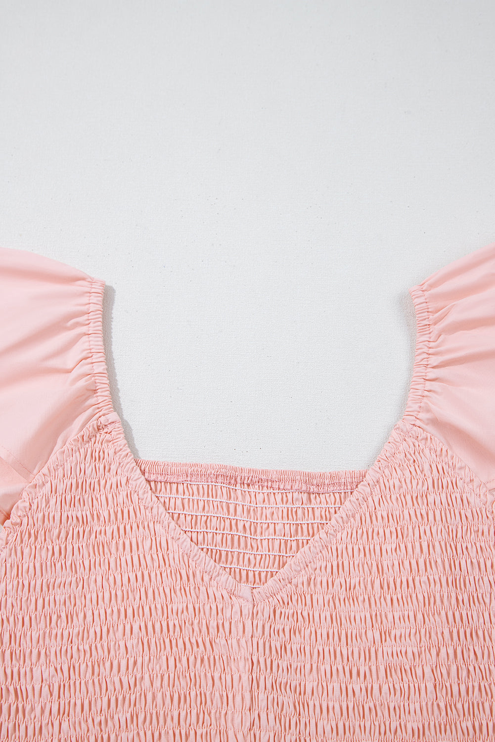 Solid V-Neck Flutter Sleeve Ruffle Maxi Dress