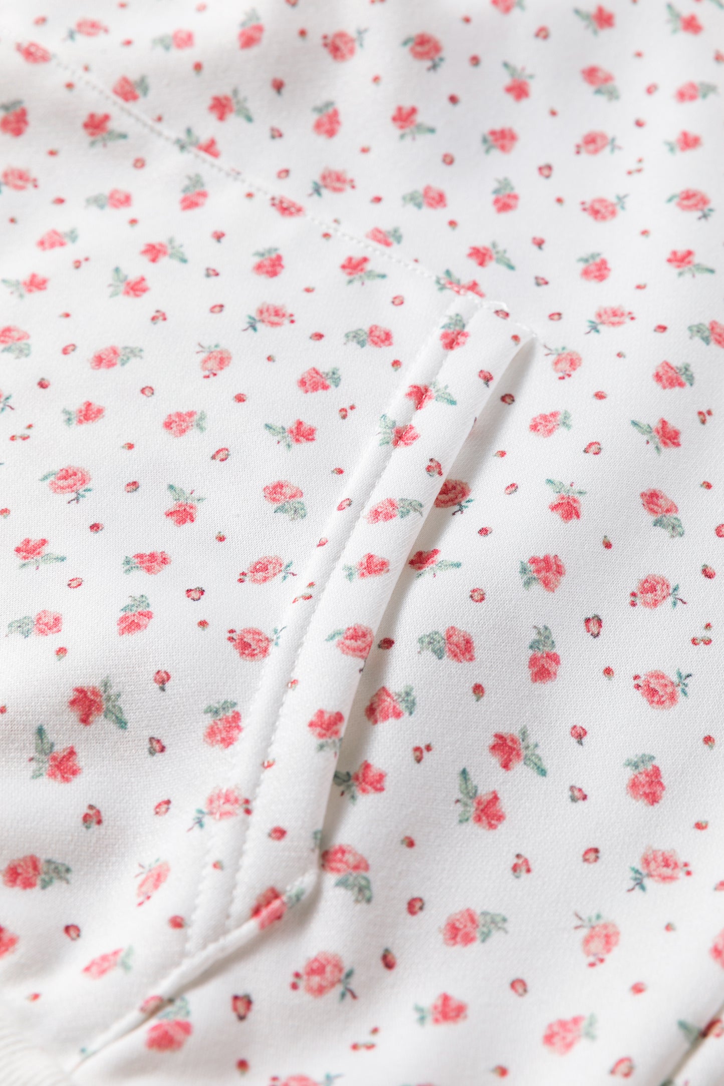 Floral Kangaroo Pocket Hoodie and Sweatpants Set