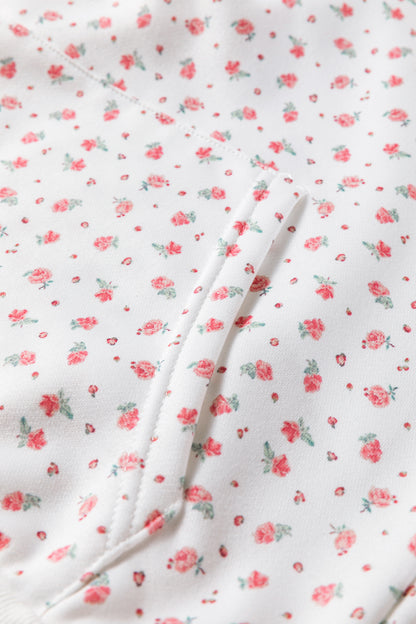 Floral Kangaroo Pocket Hoodie and Sweatpants Set