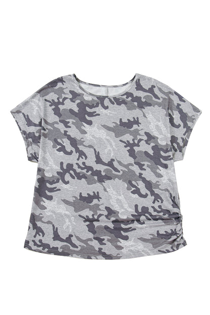 Plus Size Camo Short Sleeve T-Shirt